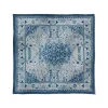 The Met Store Iranian Vase Carpet Blue Cotton-and-Silk Pocket Square