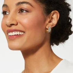 The Met Store Iznik Cintamani Enamel Hoop Earrings