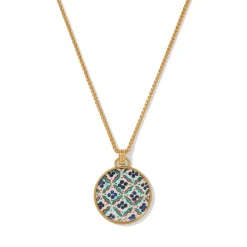 The Met Store Iznik Cintamani Enamel Pendant Necklace