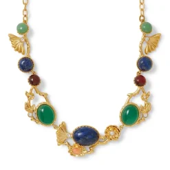 The Met Store Japanese Imari Collar Necklace and Linear Drop Earrings Set