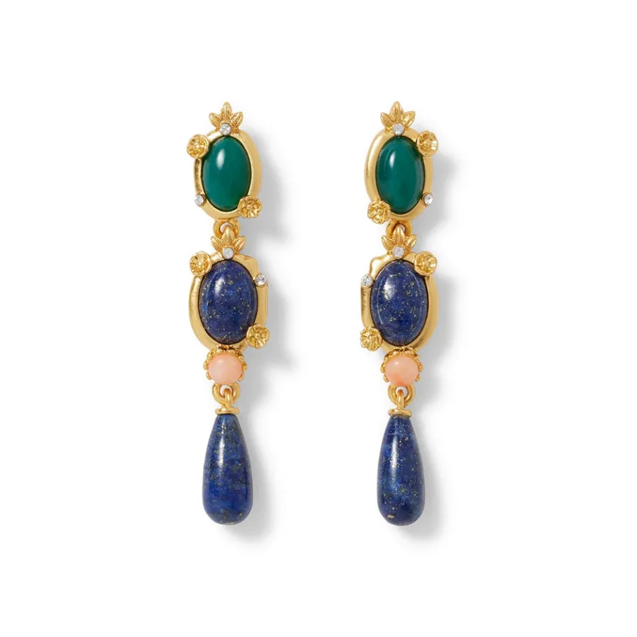 The Met Store Japanese Imari Linear Drop Earrings