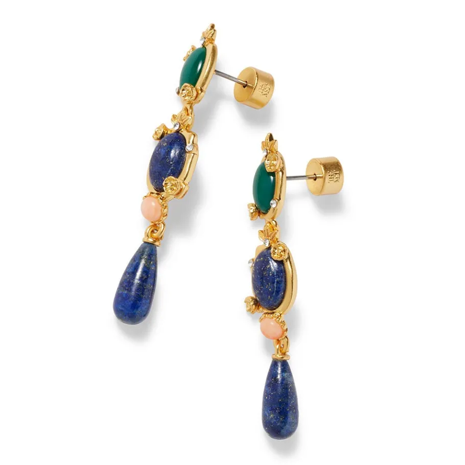 The Met Store Japanese Imari Linear Drop Earrings