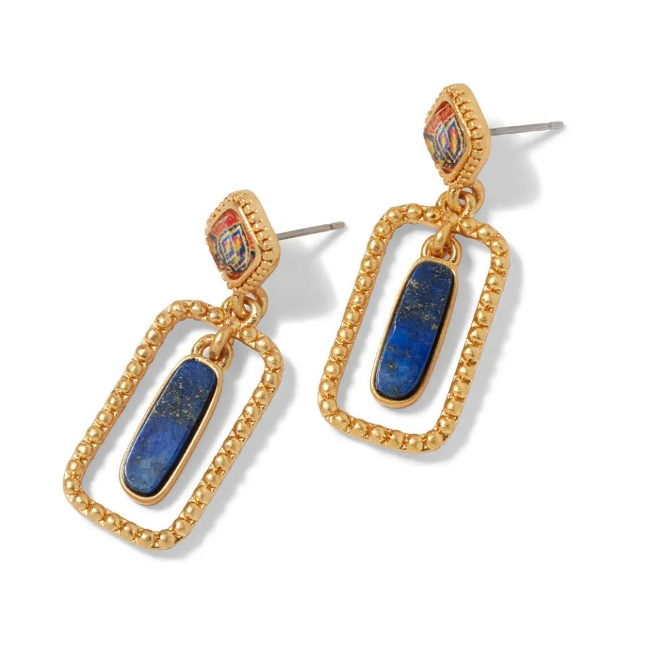 The Met Store Kashan Carpet Rectangular Drop Earrings
