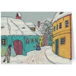 The Met Store Krenek: Houses in the Snow Holiday Cards