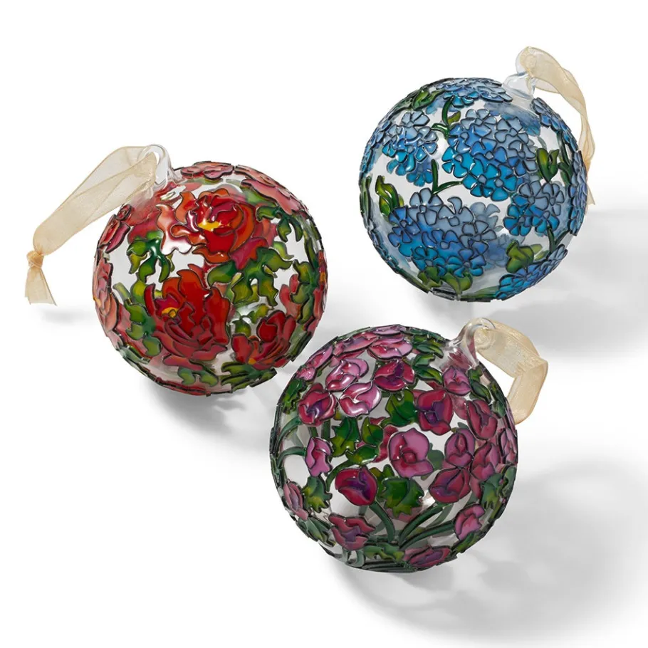 The Met Store Louis C. Tiffany Garden Landscape Cloisonné Ornament Set