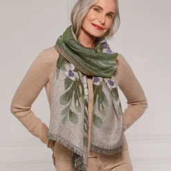 The Met Store Louis C. Tiffany Gladioli Wool-Blend Shawl