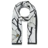 The Met Store Louis C. Tiffany White Magnolia Oblong Silk Scarf