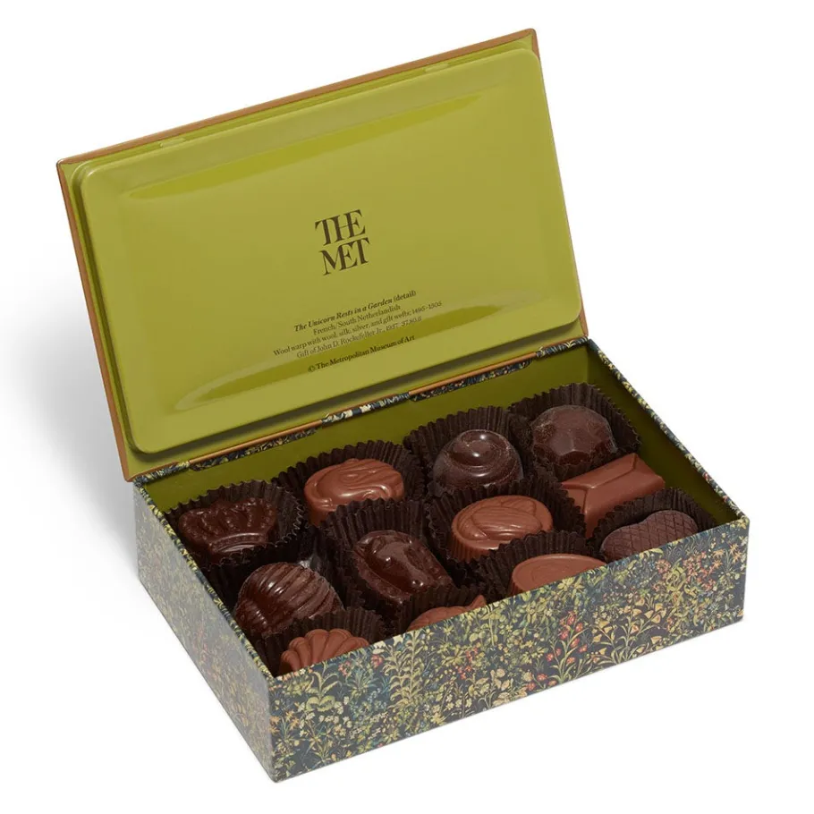 The Met Store Louis Sherry Unicorn in a Garden 12-Piece Chocolate Tin