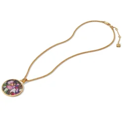The Met Store Magnolias and Irises Enamel Pendant Necklace