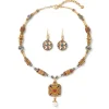 The Met Store Medieval Byzantine Statement Necklace and Drop Earrings Set
