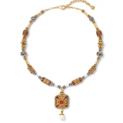 The Met Store Medieval Byzantine Statement Necklace and Drop Earrings Set