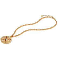 The Met Store Medieval Stone Medallion Pendant Necklace