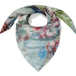 The Met Store Monet Blooms Double-Sided Square Silk Scarf