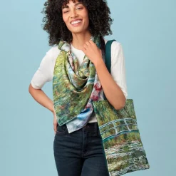 The Met Store Monet Blooms Double-Sided Square Silk Scarf