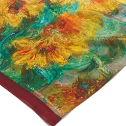 The Met Store Monet Sunflowers Oblong Silk Scarf