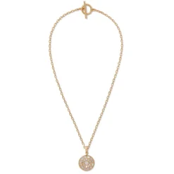 The Met Store Mother-of-Pearl Mosaic T-Bar Pendant Necklace
