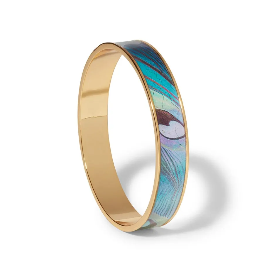 The Met Store Peacock Feather Enamel Bangle