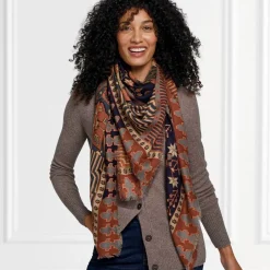 The Met Store Persian Garden Oversize Square Wool Scarf