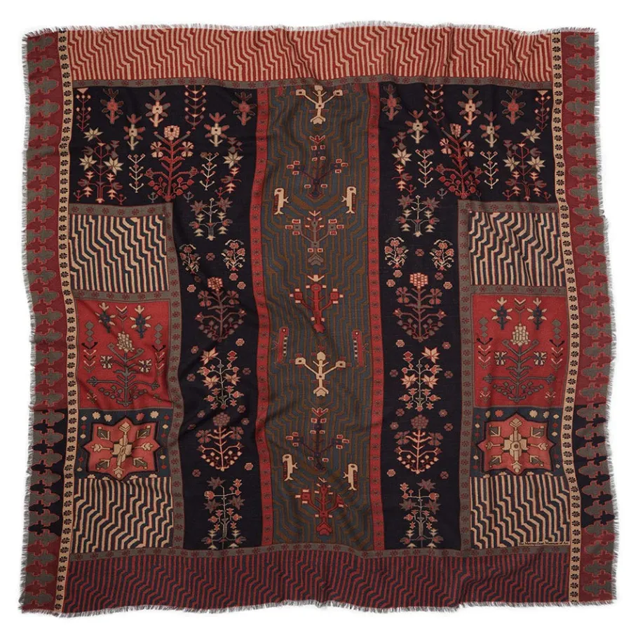The Met Store Persian Garden Oversize Square Wool Scarf