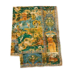 The Met Store Persian Pictorial Textile Oversize Oblong Scarf