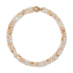 The Met Store Philippine Pearl Double-Strand Necklace and Linear Drop Earrings Set