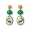 The Met Store Qing Bottle Fish Cameo Drop Earrings