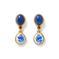 The Met Store Qing Bottle Floral Drop Earrings
