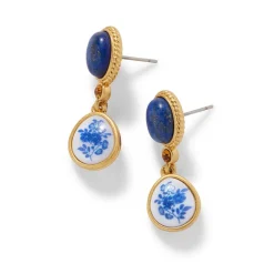 The Met Store Qing Bottle Floral Drop Earrings