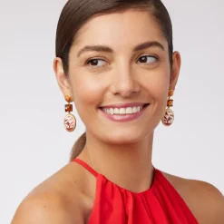 The Met Store Qing Bottle Lotus Pond Drop Earrings