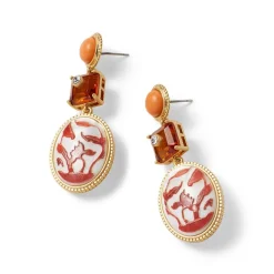 The Met Store Qing Bottle Lotus Pond Drop Earrings