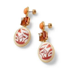 The Met Store Qing Bottle Lotus Pond Drop Earrings