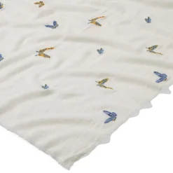 The Met Store Qing Embroidered Butterflies Oblong Scarf