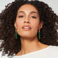 The Met Store Roman Malachite Chandelier Earrings