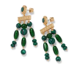 The Met Store Roman Malachite Chandelier Earrings