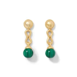 The Met Store Roman Malachite Drop Earrings