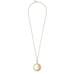 The Met Store Spanish Day and Night Magnifier Pendant Necklace and Moon Drop Earrings Set