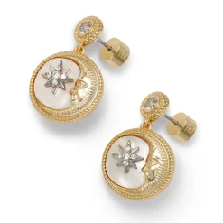 The Met Store Spanish Day and Night Moon Drop Earrings