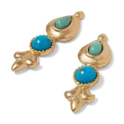 The Met Store Tibetan Turquoise Drop Earrings