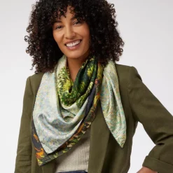 The Met Store Van Gogh Stylized Nature Double-Sided Square Silk Scarf