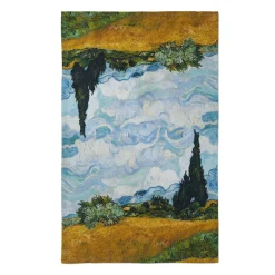 The Met Store Van Gogh Wheat Field with Cypresses Tea Towel