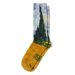 The Met Store Van Gogh Wheat Field with Cypresses Men's Socks