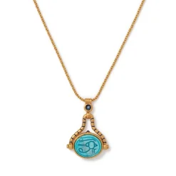 The Met Store Wedjat Eye Scarab Spinning Pendant Necklace