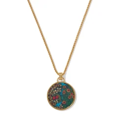 The Met Store William Morris Blackthorn Enamel Pendant Necklace