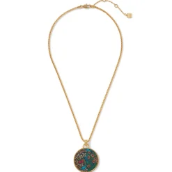 The Met Store William Morris Blackthorn Enamel Pendant Necklace