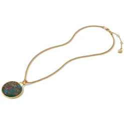 The Met Store William Morris Blackthorn Enamel Pendant Necklace
