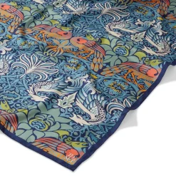 The Met Store William Morris Peacock and Dragon Square Silk Scarf