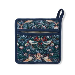 The Met Store William Morris Strawberry Thief Pot Holder and Oven Mitt Set