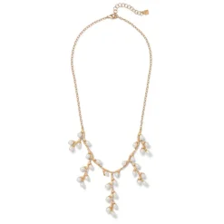 The Met Store Willow Catkins Pearl Bib Necklace