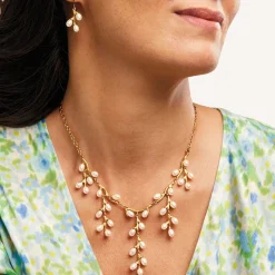 The Met Store Willow Catkins Pearl Bib Necklace