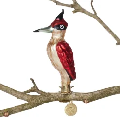 The Met Store Woodpecker Glass Ornament